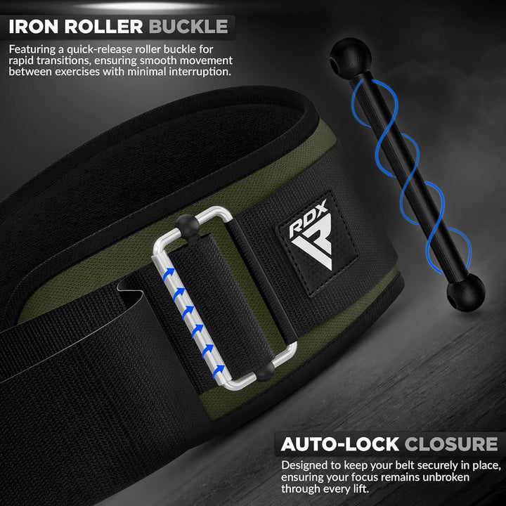 RDX 6.5” Gewichthebergürtel, Auto-Lock Trainingsgürtel, Krafttraining Powerlifting Fitness Bodybuild