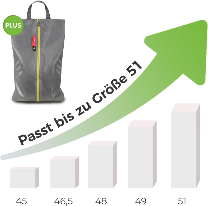 pack all Wasserfeste Reise Schuhbeutel, Schuhorganizer, Schuhtasche mit Reissverschluss, für Männer