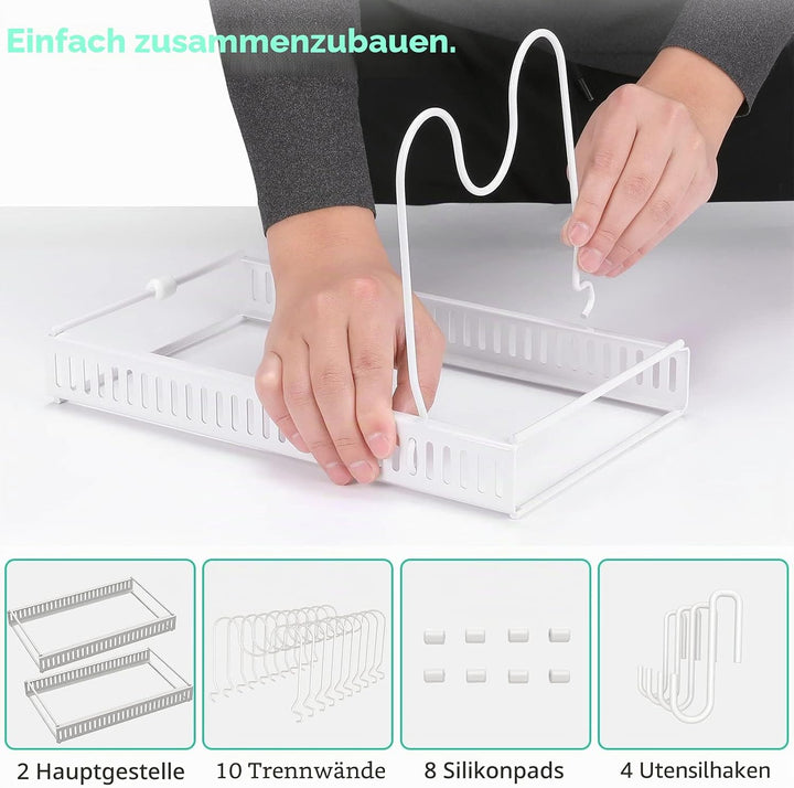 Puricon Deckel und Pfannenhalter Topfdeckelhalter Pfannen Aufbewahrung Topf Organizer Pan Rack für K