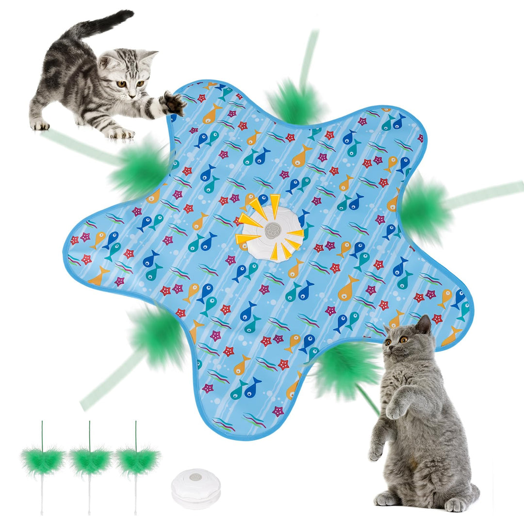 Interaktives Katzenspielzeug Selbstbeschäftigung, Katzenspielzeug Elektrisch mit Versteckspiel, Bewe