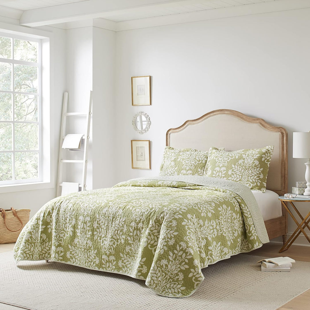 Laura Ashley Home – Queen-Bettwäsche-Set, wendbare Baumwoll-Bettwäsche mit passenden Kissenbezügen,