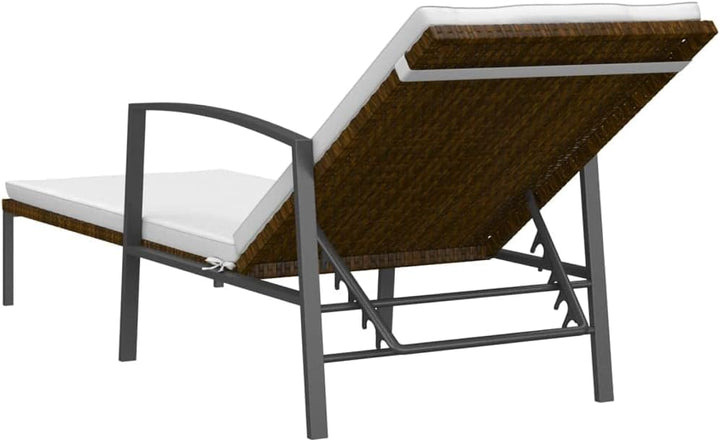 vidaXL Sonnenliege mit Auflage Gartenliege Relaxliege Liegestuhl Strandliege Gartenmöbel Liege Sauna