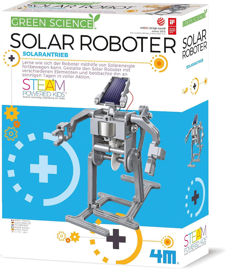 4M Green Science Solar Roboter Kit - STEM Lernspielzeug und Experimentier-Bausatz für Kinder ab 8 Ja