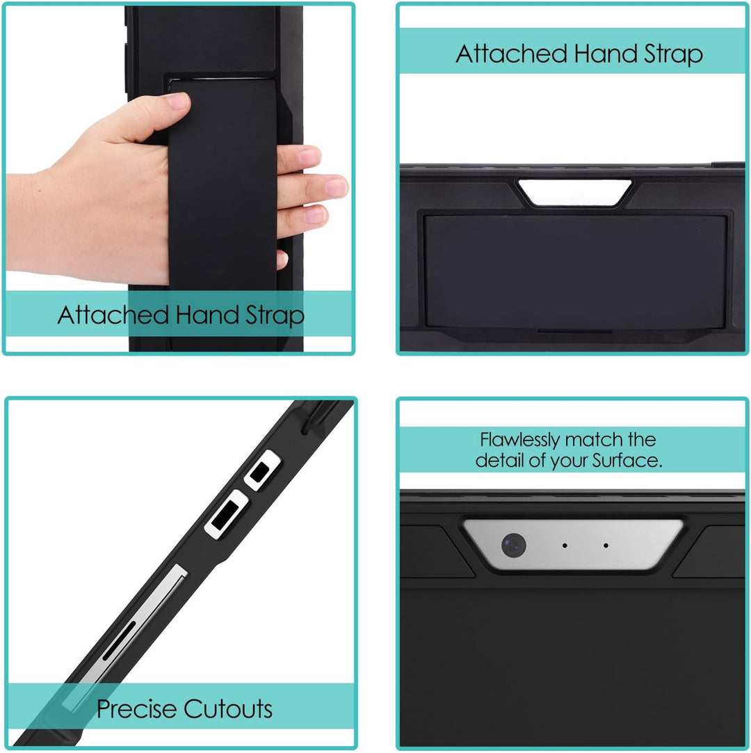 MoKo Hülle für Microsoft Surface Pro 7/ Pro 7+/ Pro 6/5/4/ LTE,Schwarz | All In One Schutzhülle für
