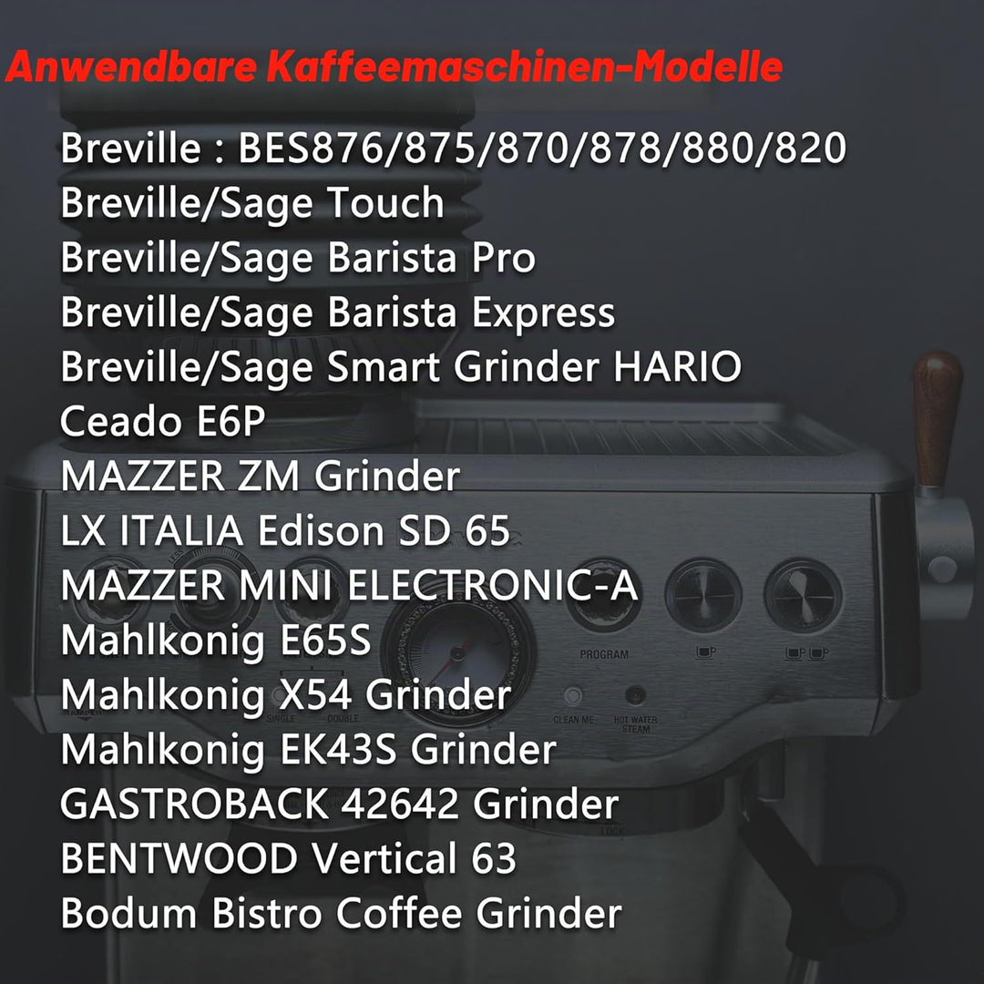 NEOUZA Espresso Silikon Einzeldosis Trichter kompatibel für Breville Sage Barista Express, Blasebalg