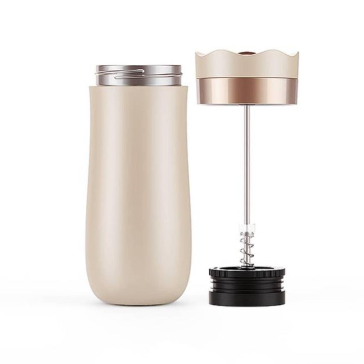 I Cafilas 2-in-1 Edelstahl Thermosbecher mit French Press - 350ml (12oz), Isolierter Reisekaffeebech