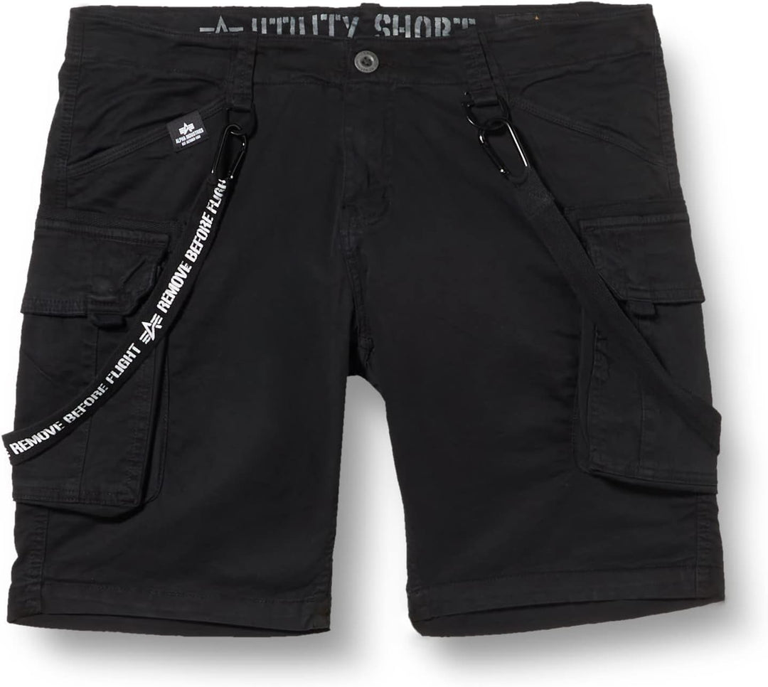 ALPHA INDUSTRIES Herren Cargos Utility Short Short für Herren 30 Schwarz, 30 Schwarz
