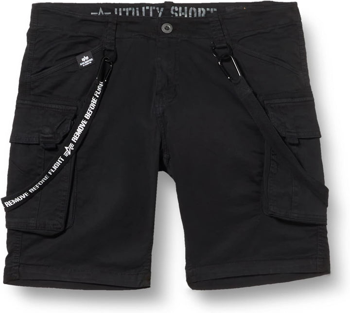 ALPHA INDUSTRIES Herren Cargos Utility Short Short für Herren 30 Schwarz, 30 Schwarz