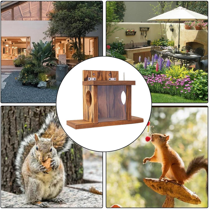 Eichhörnchen-Futterhaus, Holz-Eichhörnchen-Futterhaus | Chipmunk-Futterstation | Hölzerner Chipmunk-