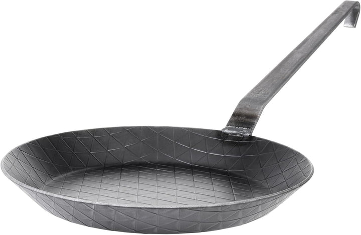 GRÄWE F400 Schmiedeeiserne Bratpfanne, Ø 24 cm, Eisenpfanne mit Wender | 400° C hitzebeständig, Pfan