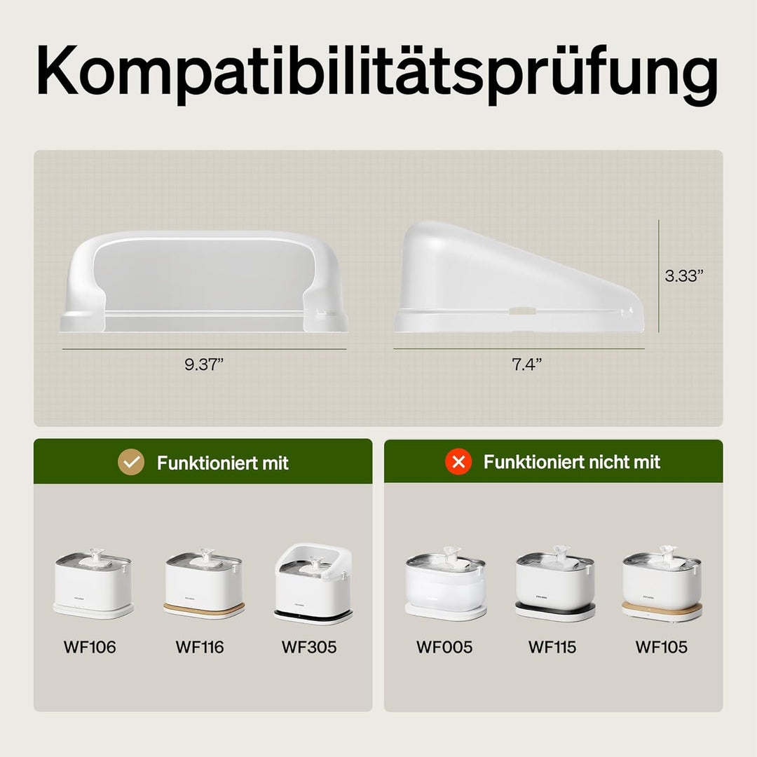 PETLIBRO Spritzschutz für 3L Dockstream 2 Katzenbrunnen PLWF106 PLWF116 und PLWF305, verhindert Wass