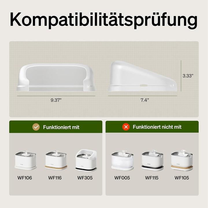 PETLIBRO Spritzschutz für 3L Dockstream 2 Katzenbrunnen PLWF106 PLWF116 und PLWF305, verhindert Wass