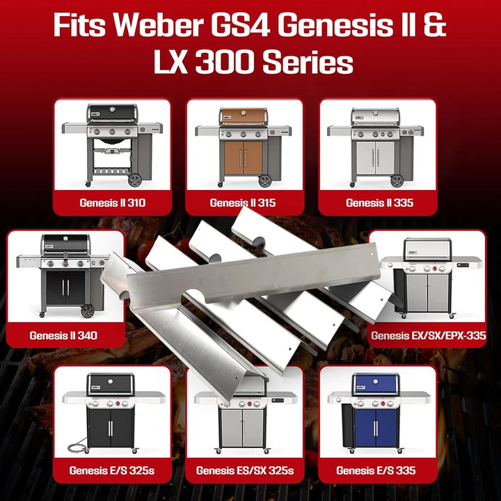 5er Edelstahl Aromaschiene für W-e-b-e-r Genesis II/LX 300 Serie,Flavorizer Bars Ersatz für W-e-b-e-