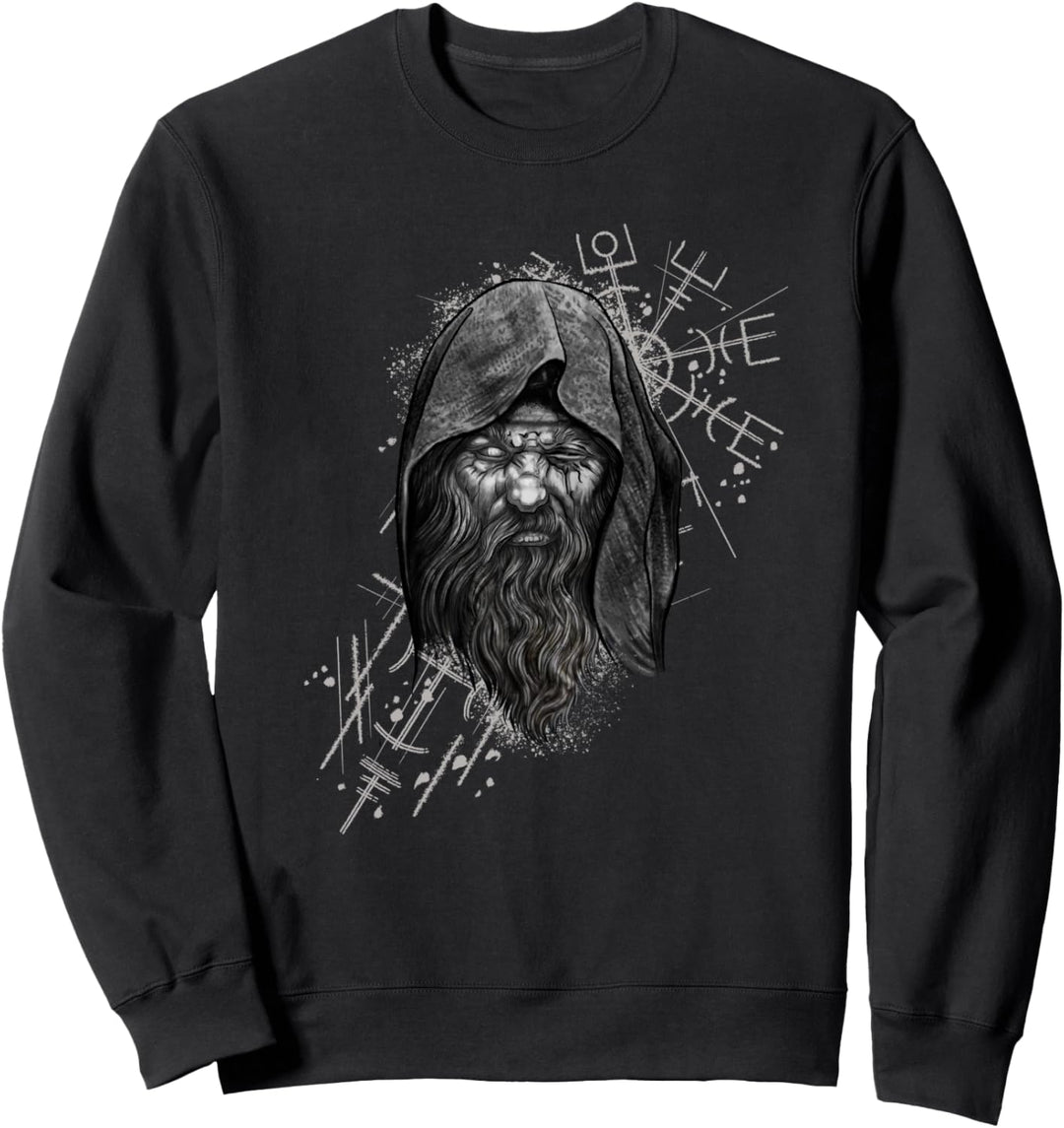 Odin Vegvisir mit Hugin und Munin Wikinger Sweatshirt