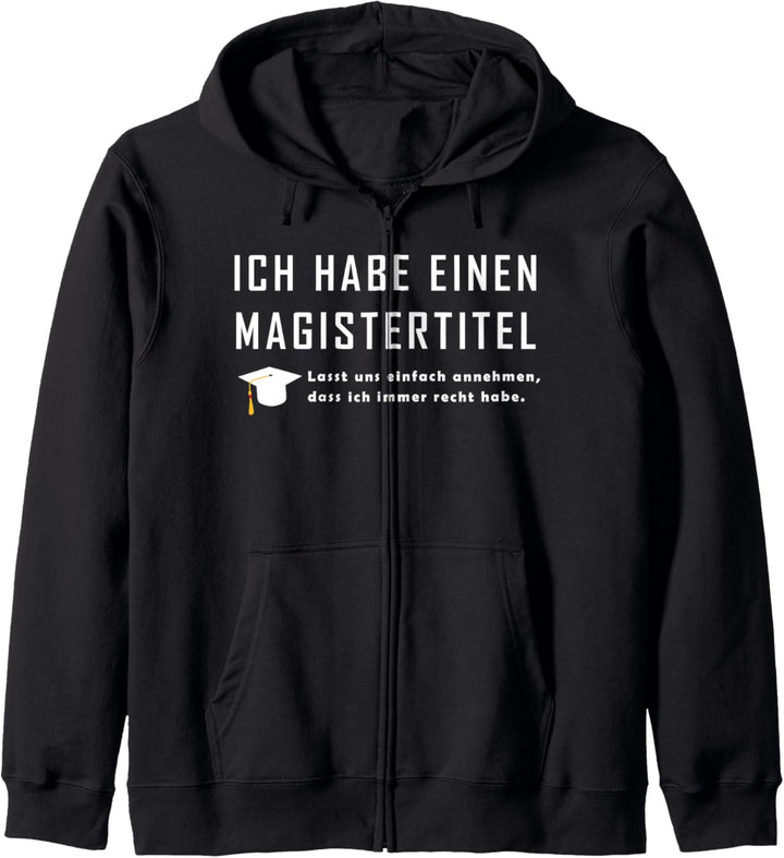 Bestandener Magister Spruch Witziges Geschenk Absolvent Kapuzenjacke