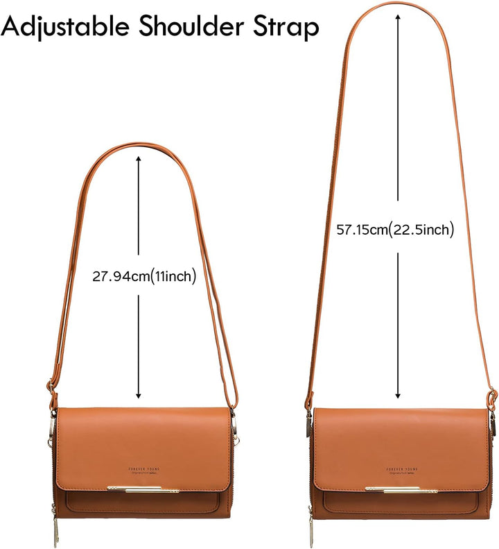 Roulens Klein Handy Umhängetasche,Damen Kleine Umhängetasche,PU Leder Crossbody Schultertasche Reise