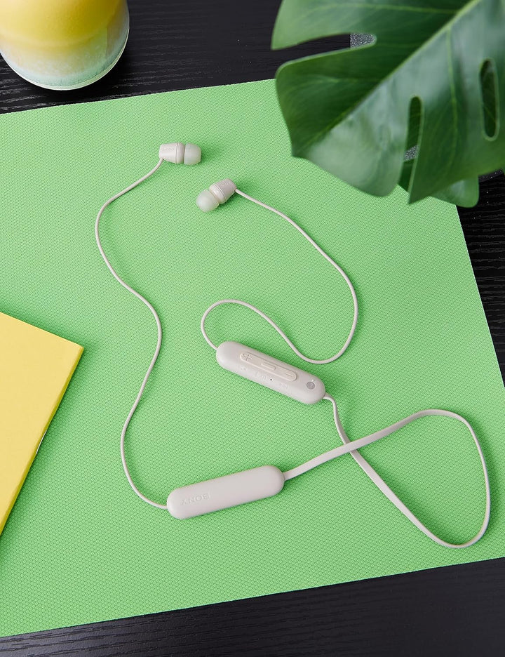 Sony kabellose WI-C100 In-Ear-Kopfhörer (bis zu 25 Stunden Akkulaufzeit, optimiert für Sprachassiste