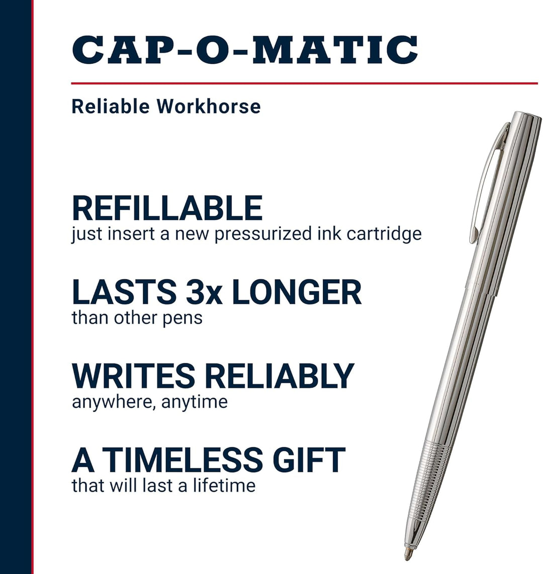 Fisher Space Pen M4 Gap O Matic – Kugelschreiber, einziehbar, in Geschenkbox schwarz, schwarz