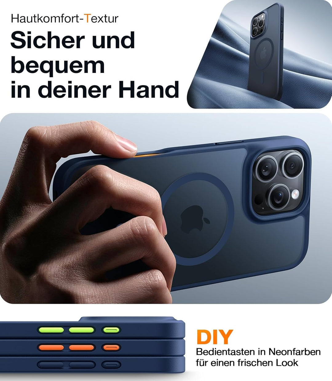 TORRAS 2026 Neu Guardian-Mag für iPhone 16 Pro Hülle für MagSafe Zertifizierte Militärschutz & Magne