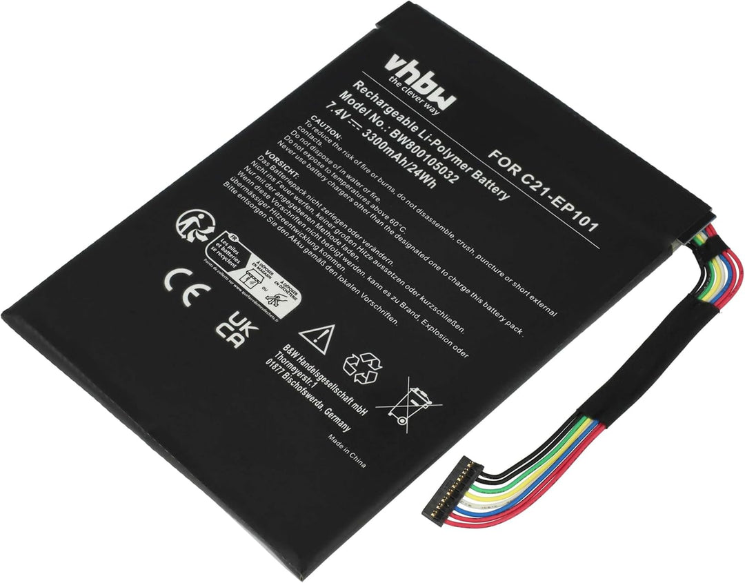 vhbw Akku kompatibel mit Asus Eee Pad Transformer TF101-1b029A, TF1011B030A, TF101-1B030A Notebook (