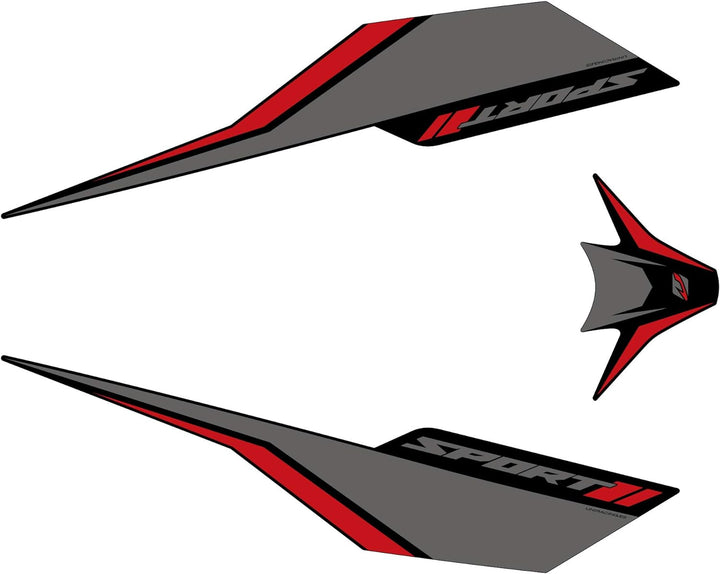 Dekoration Aufkleber Kit Honda Pcx 125 '19 Grau/Rot, Grau/Rot