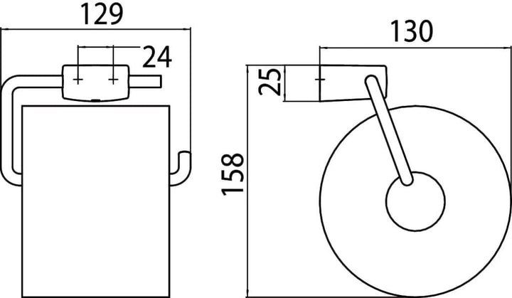 Emco Trend Toilettenpapierhalter, Chrom, Klopapierhalter, ohne Deckel, Rollenhalter, Wandmontage - 2