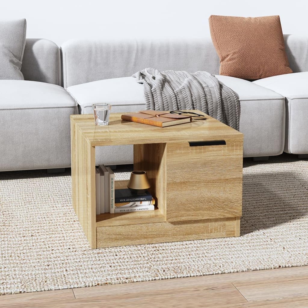 vidaXL Couchtisch mit 2 Fächern Beistelltisch Wohnzimmertisch Kaffeetisch Sofatisch Teetisch Tisch W