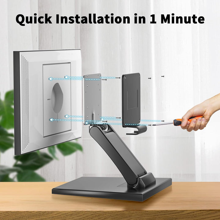 Monitorhalterung VESA Halterung Faltbar Stabil – Kompakte Tisch Monitor Halterung mit VESA 75x75 / 1