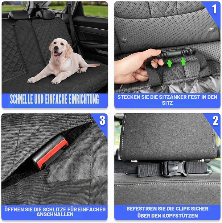 Hunde-Autositzbezug, wasserdicht, rutschfest, kratzfest und leicht zu reinigen, Schutz für 60/40 get