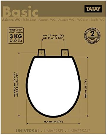 TATAY Toilettendeckel Universal aus Holzfaser | Elegant & widerstandsfähig | Einfache Montage & lang