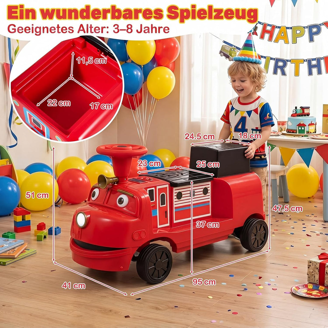 COSTWAY Kinder Elektroauto, 12V Kinderauto elektrisch mit 2 Sitzen (Rot), Rot