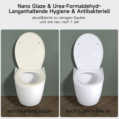 Rainsworth Nano Glaze Toilettendeckel Form O,Urea Formaldehyd Wc Sitz Mit Absenkautomatik,Ergonomisc