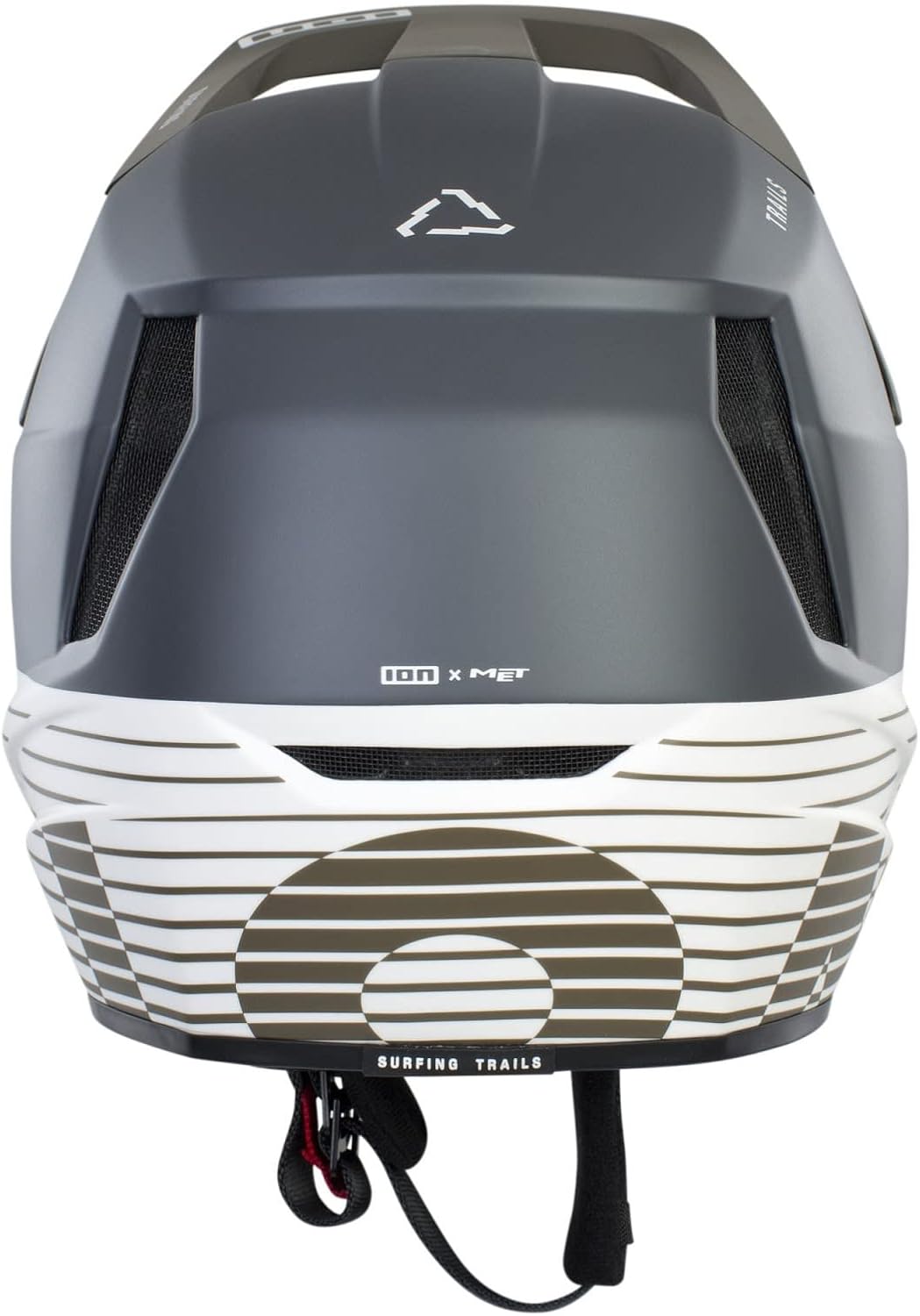Ion Scrub Amp DH Fahrrad Helm grau/weiss/grün 2024 Grau M (56-58cm), Grau M (56-58cm)