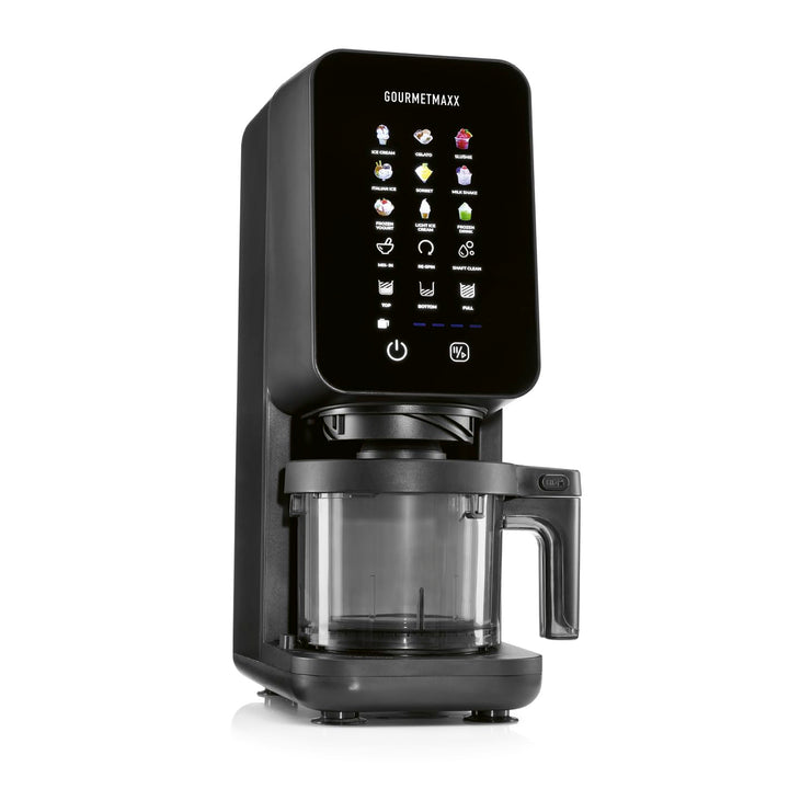 GOURMETmaxx SmoothUp Touch Eismaschine 700 Watt | Eismaschine 9 Programme + Mix-in-Funktion | Eiscre