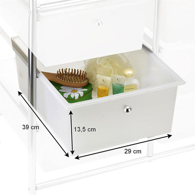 IDIMEX Badregal Rollwagen Rollcontainer GINA, mit 6 transparenten Schubladen und Metallgestell verch