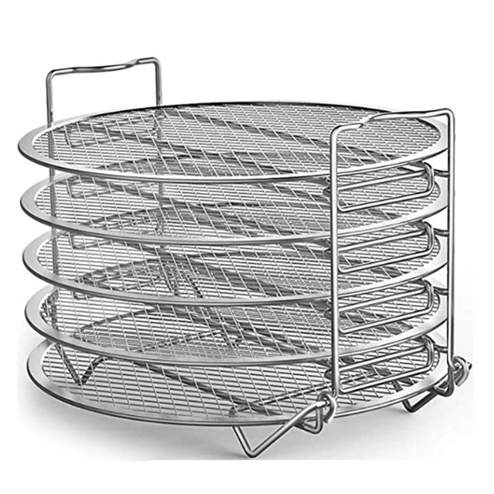 Dehydrator Rack Edelstahl Ständer Zubehör, Kompatibel mit Instant Pot, 5 stapelbare Schichten, Silbe