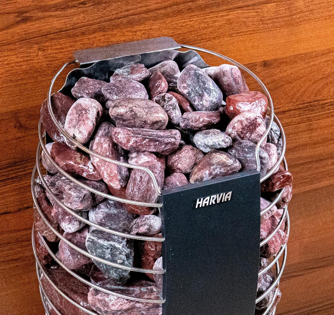 Saunasteine Roter Jaspis 15 kg – Abgerundet, 3–5 cm | Hohe Wärmespeicherung, Ästhetische Optik | Für