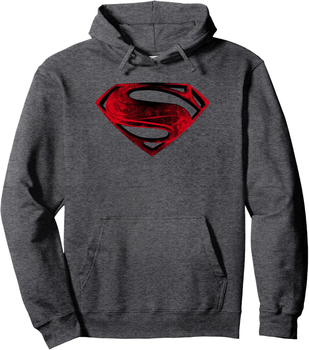 Superman Man of Steel Red and Black Glyph Pullover Hoodie