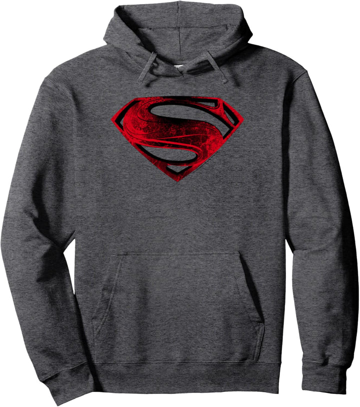 Superman Man of Steel Red and Black Glyph Pullover Hoodie