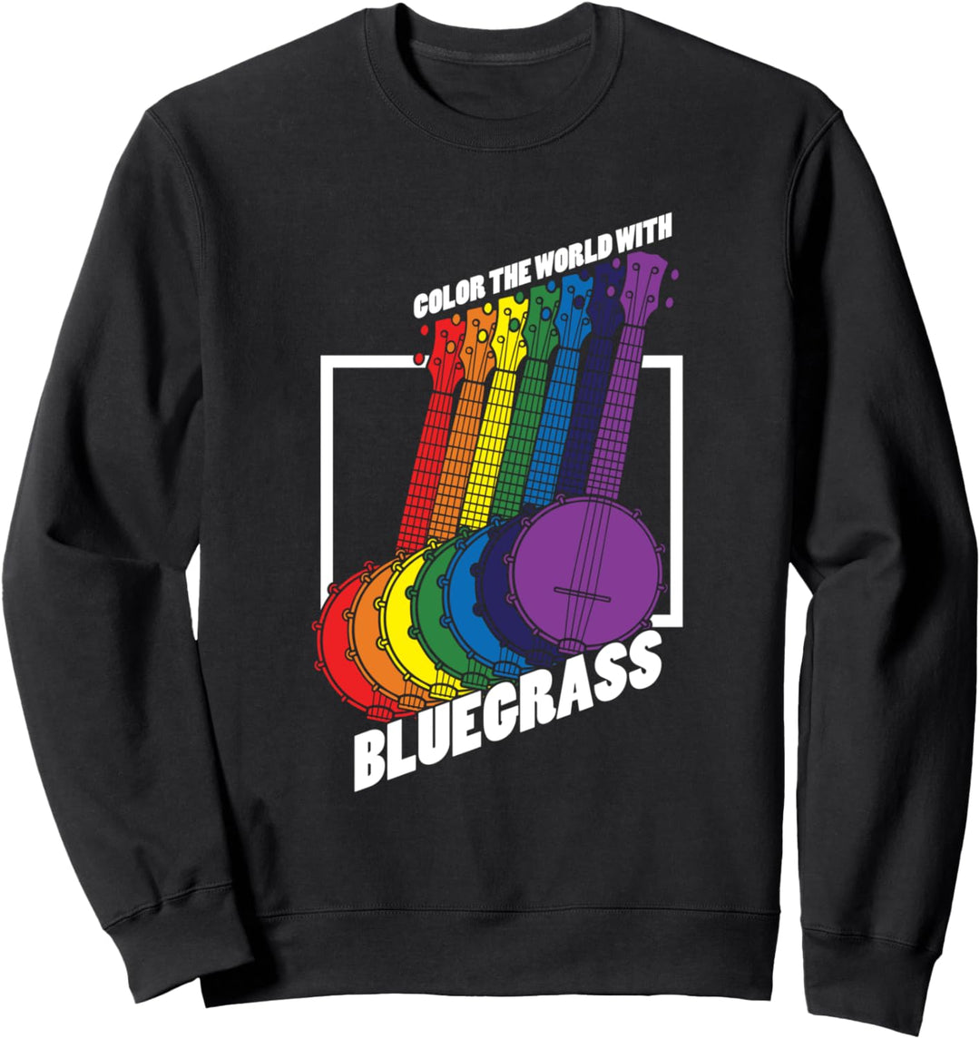 Bluegrass Banjo Saiten Band Musiker Geige Countrymusik Sweatshirt