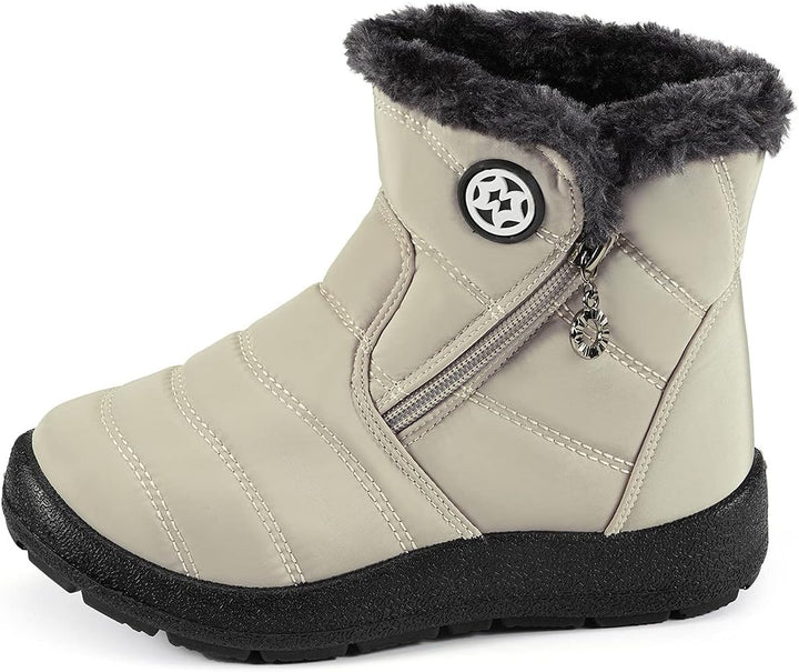 Gaatpot Kinder Winterschuhe Jungen Mädchen Winterstiefel Schneestiefel Wasserdicht Warm gefütterte S