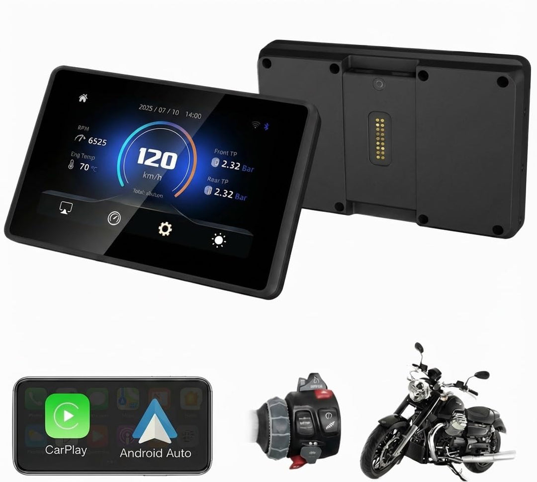 Motorradnavi für BMW, 5 Zoll Kabellos Apple CarPlay &amp; Android Auto Display, Native Wonder Wheel Steu