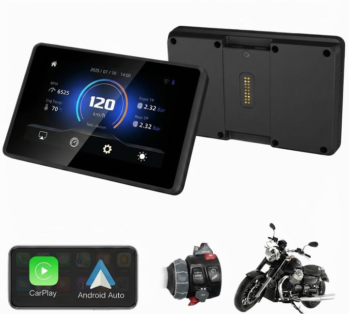 Motorradnavi für BMW, 5 Zoll Kabellos Apple CarPlay &amp; Android Auto Display, Native Wonder Wheel Steu