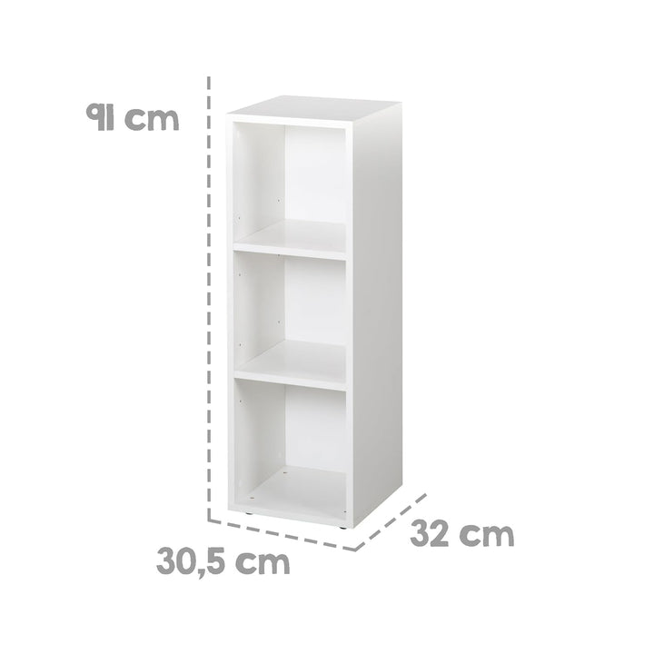roba Seitenregal, Regal für Babyzimmer, Standregal für Kinderzimmer, weiss, Holz