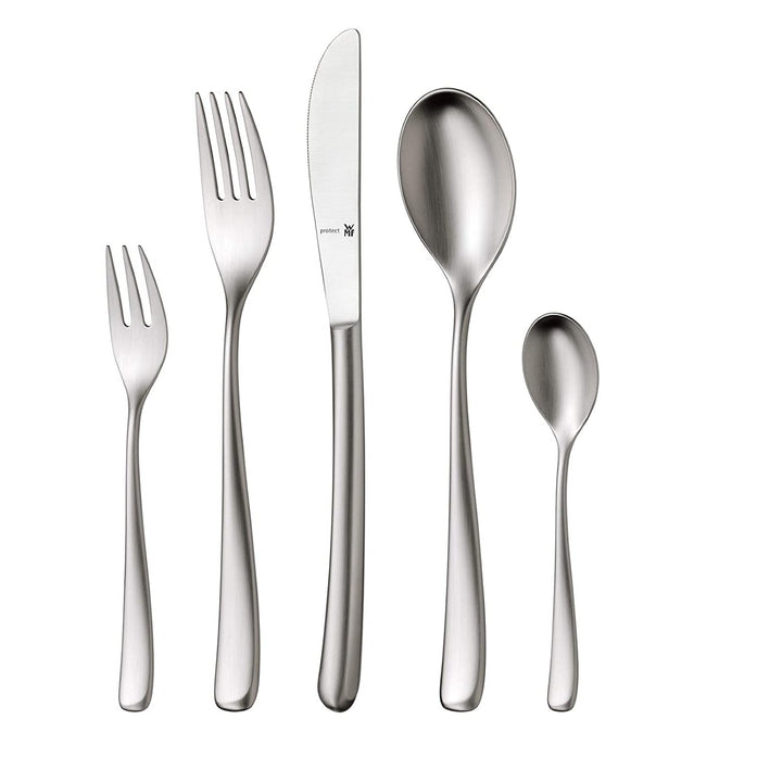 WMF Vision Edelstahl Besteck Set 6 Personen, Essbesteck Set 30 teilig, Hohlheftmesser, Cromargan pro