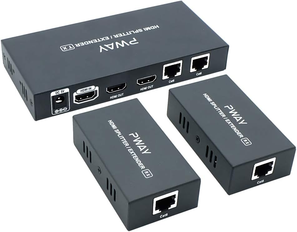 PW-HT226P2（POC） 1X2 Port HDMI Splitter Extender/Verteiler Ultra HD 1080P Ohne Verzögerung 165ft(50m)