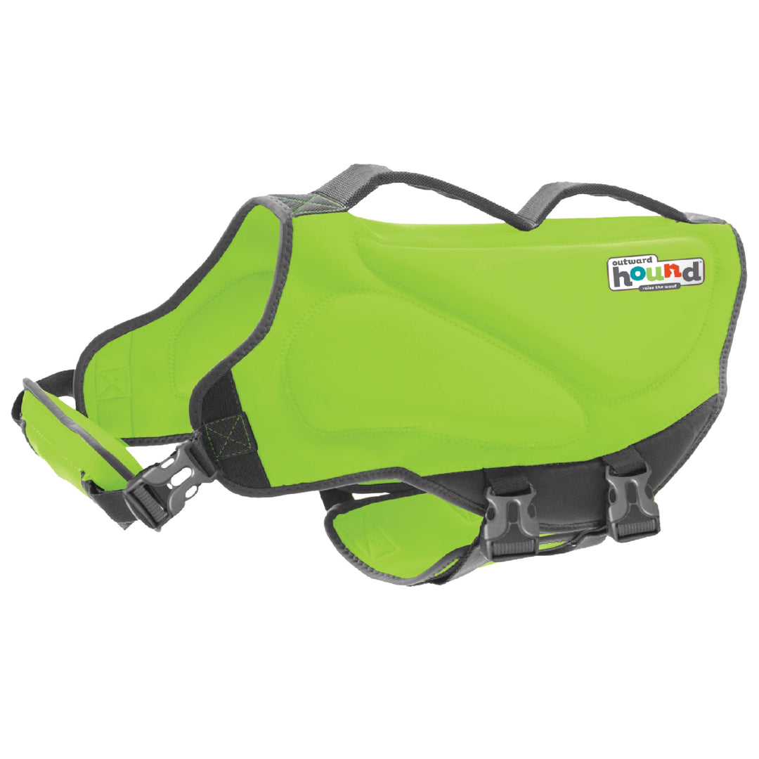 Outward Hound Dawson Swim Schwimmweste für Hunde, Grösse M, Grün, Medium (Chest Girth: 21"-27")