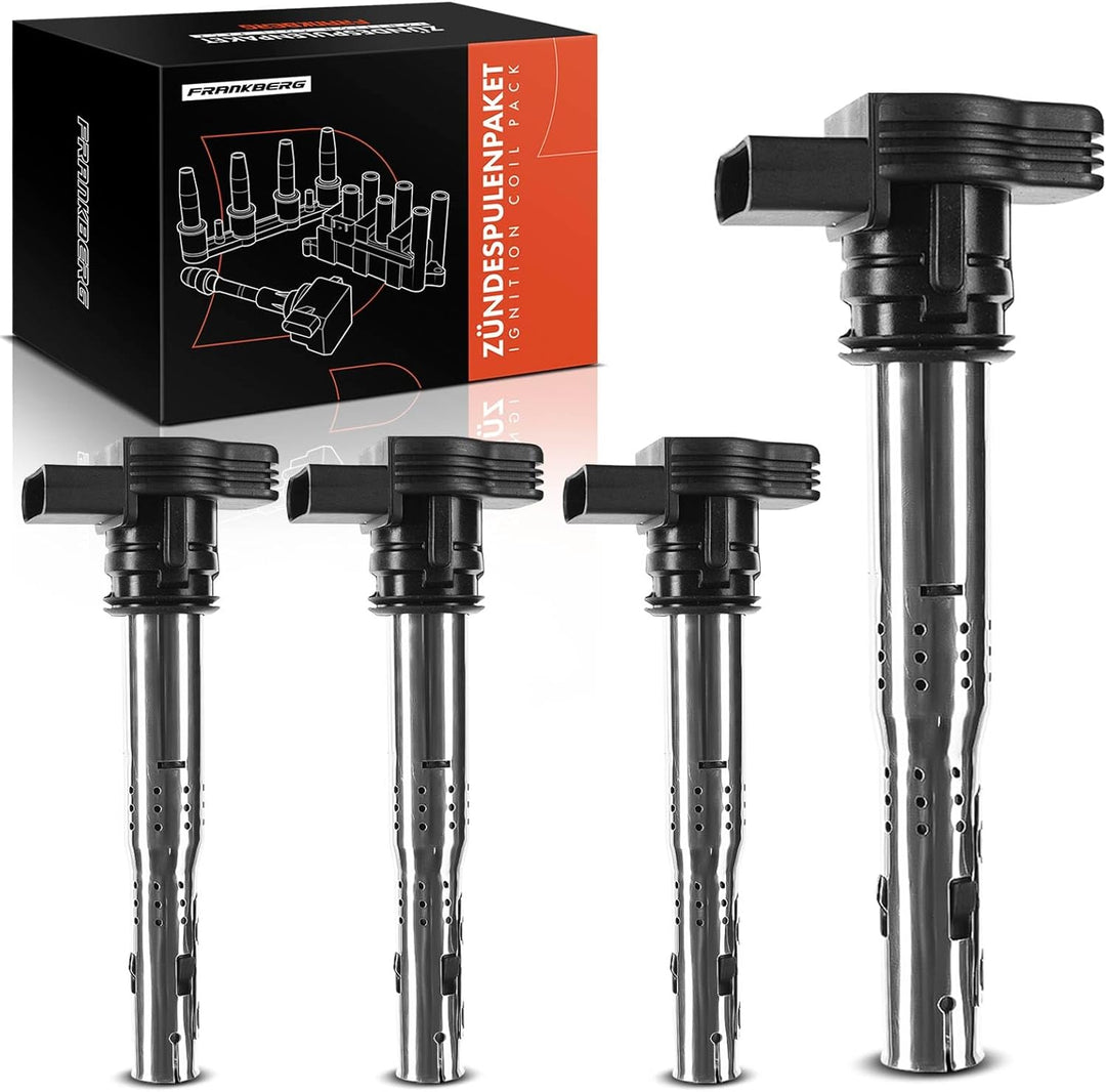 Frankberg 4x Zündspule für A1 A3 A4 A5 A6 A8 Q3 Q5 R8 TT Octavia Superb Altea Exeo Leon Beetle Golf