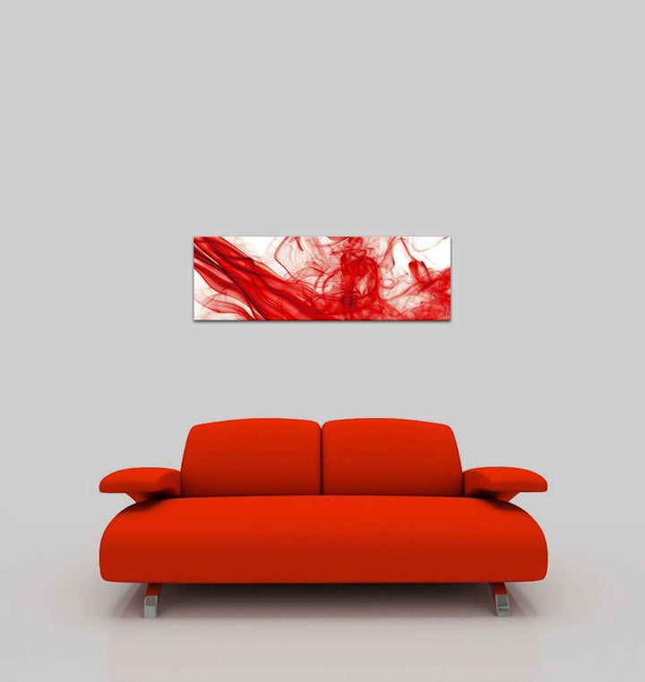 Bilderdepot24 Bild auf Leinwand | Rauch Abstrakt in 90x30 cm als Panorama Wandbild | Wand-deko Dekor