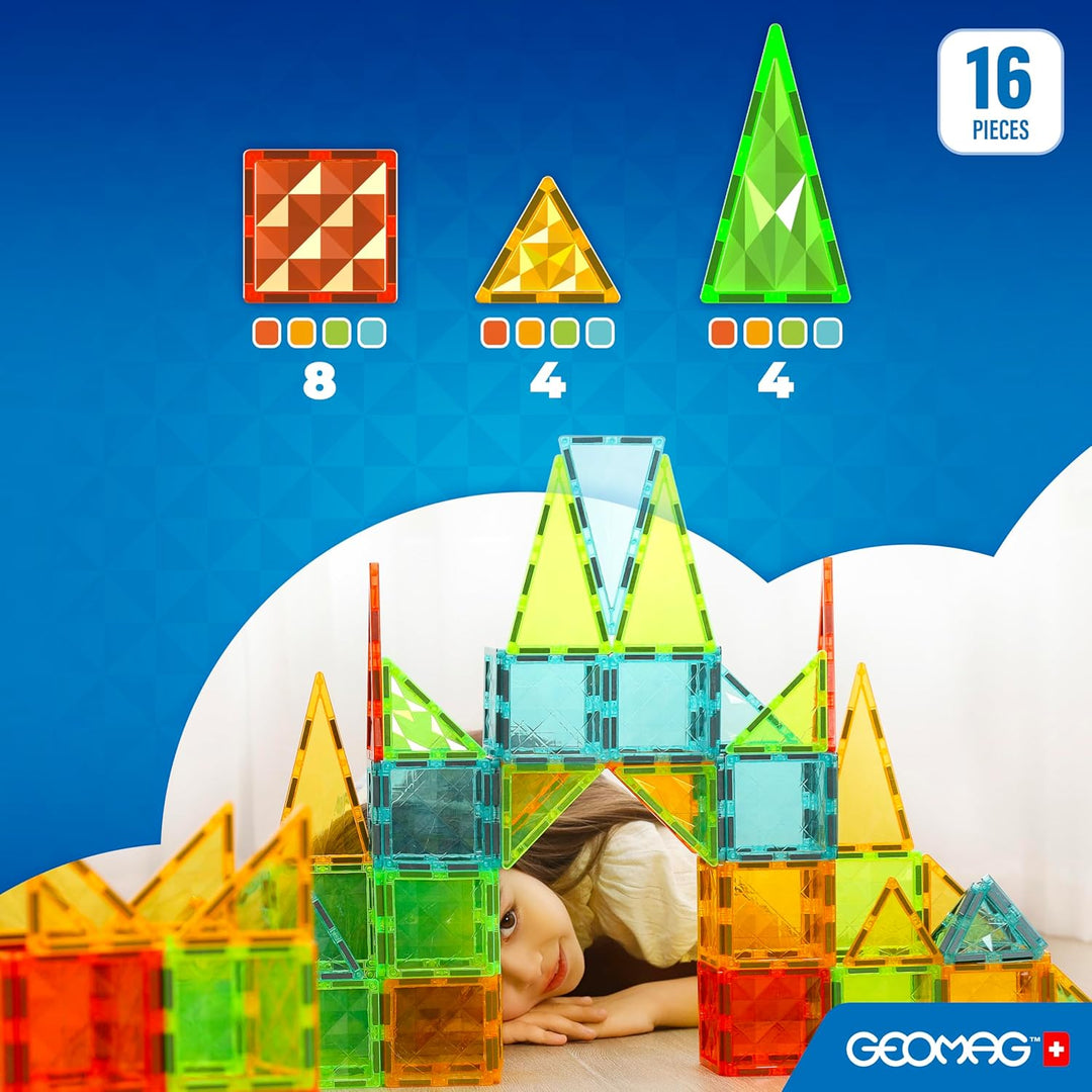Geomag Magnetic Tiles Gems 16 Fliesen Gemme 16, Fliesen Gemme 16